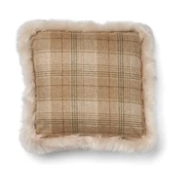 Checked Collection | Uldpude | Langhåret | Dobbeltsidet | 52x52 cm