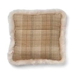 Checked Collection | Uldpude | Langhåret | Dobbeltsidet | 52x52 cm