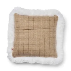 Checked Collection | Uldpude | Langhåret | Dobbeltsidet | 52x52 cm