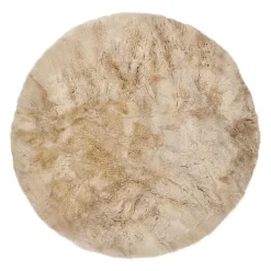Designertæppe | Langhåret | New Zealand | Ø140 cm