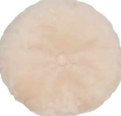Lammeskindspude | Moccasin | Dobbeltsidet | Ø45 cm