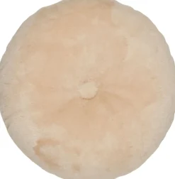 Lammeskindspude | Moccasin | Dobbeltsidet | Ø45 cm