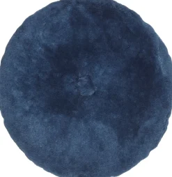 Lammeskindspude | Moccasin | Dobbeltsidet | Ø45 cm