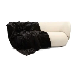 Minkplaid | Bagside af kashmir | Natural Dark Brown | 190x210 cm