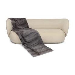 Minkplaid | Bagside af kashmir | Sapphire | 64x220 cm