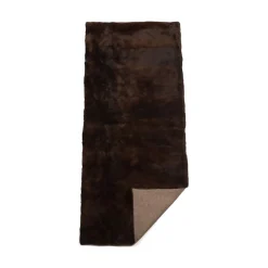 Minkplaid | Bagside af kashmir | Mørkebrun | 64x142 cm