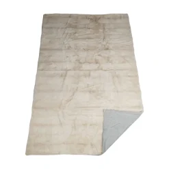 Minkplaid | Bagside af kashmir | Pearl | 146x222 cm