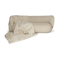 Minkplaid | Bagside af kashmir | Pearl | 146x222 cm