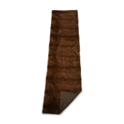 Minkplaid | Bagside af kashmir | Brun | 63x225 cm