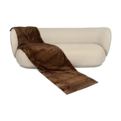 Minkplaid | Bagside af kashmir | Brun | 63x225 cm