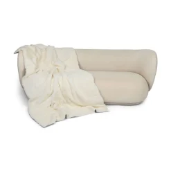 Minkplaid | Bagside af kashmir | Pearl | 122x180 cm