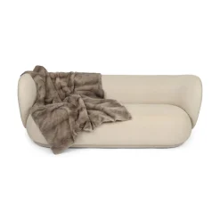 Minkplaid | Bagside af kashmir | Silver Blue | 120x136 cm