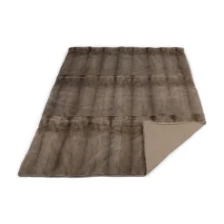 Minkplaid | Bagside af kashmir | Silver Blue | 180x138 cm