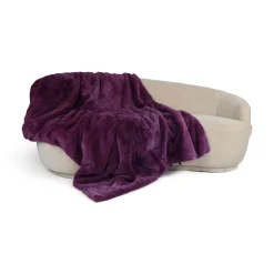Minkplaid | Bagside af kashmir | Lilla | 142x194 cm