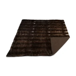 Minkplaid | Bagside af kashmir | Kanel | 150x150 cm