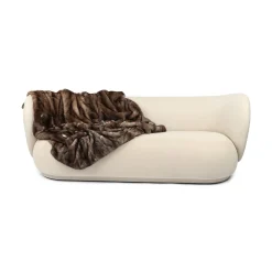 Minkplaid | Bagside af kashmir | Kanel | 150x150 cm