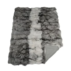 Premium ræveplaid | Bagside af kashmir | Platinum Fox | 150x200 cm