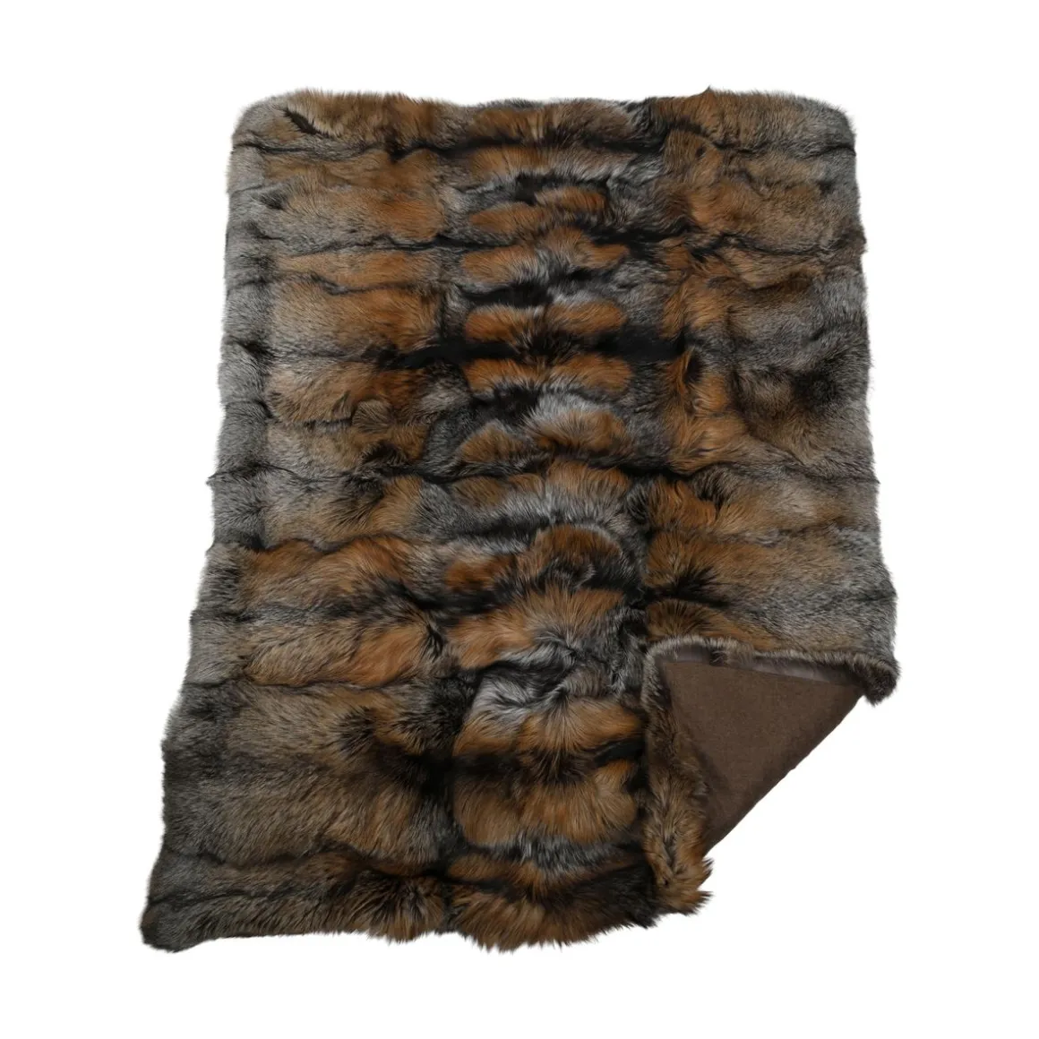 Premium ræveplaid | Bagside af kashmir | Gold Cross | 160x200 cm