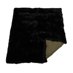Premium ræveplaid | Cashmerebagside | Sort | 160x200 cm