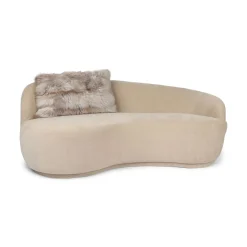 Premium Rævepude | Cashmere Bagside | Norge | Latte | 54 x 76 cm