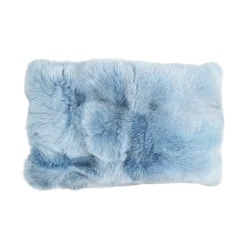 Premium Rævepude | Cashmere Bagside | Norge | Himmelblå | 48x76 cm