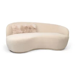 Premium Rævepude | Cashmere Bagside | Norge | Latte | 30x75 cm