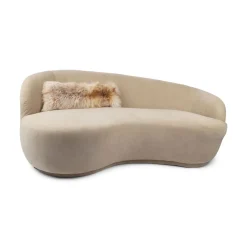 Premium rævepude | Kashmirbagside | Norge | Light Gold | 30x75 cm