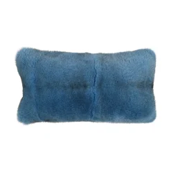 Premium rævepude | Kashmirbagside | Norge | Blå indigo | 50x32 cm