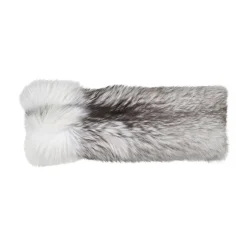 Premium rævepude | Kashmirbagside | Norge | Platinum Fox | 30x70 cm