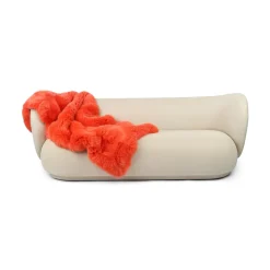Premium tæppe af ræv | Bagside af kashmir | Orange | 180x70 cm